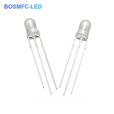1.8V-2.4V Diode LED à double couleur 5 mm à travers le trou Rouge Couleur bleue Haute luminosité