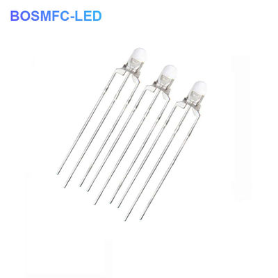 Bi couleur 3 mm à travers le trou LED multifonctionnel 20mA lumière rouge et verte