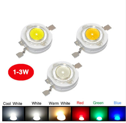 1W 140ml Puissance élevée LED Lampe à puce 3W Super Blanc Pour la lumière flash