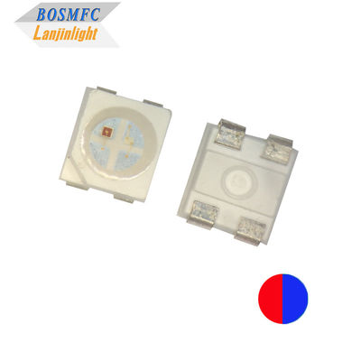 20mA Bi Couleur PLCC4 3528 SMD LED Chip épaisseur 1,9 mm Couleur rouge et bleue 4 broches