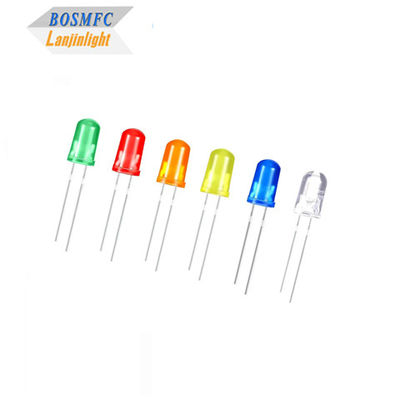 5mm plongeur LED couleur jaune diffusée multi-fonction pratique haut rond
