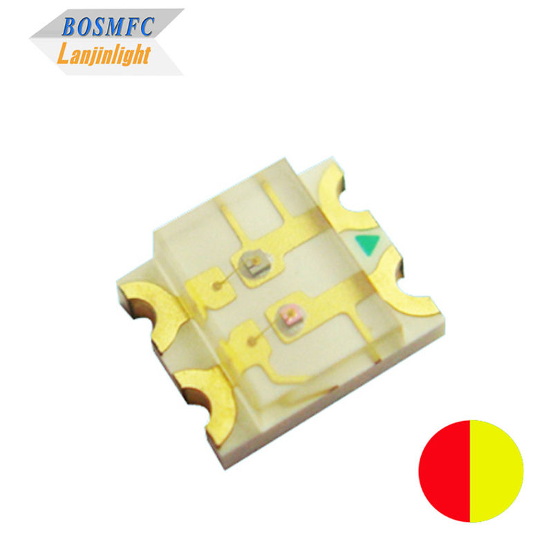 LED SMD multiscène 1206 rouge jaune double couleur 120 degrés angle de vision
