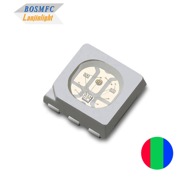 60mW 5050 RGB SMD LED Chip 0.2W Lumière pleine couleur pour bande LED flexible