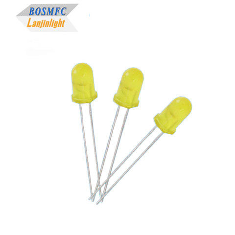 5mm plongeur LED couleur jaune diffusée multi-fonction pratique haut rond
