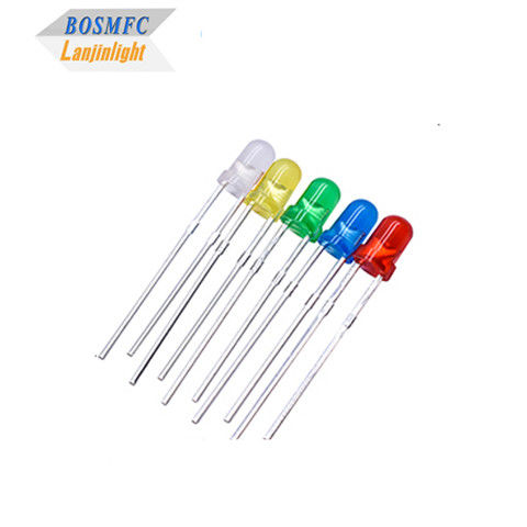 3 mm à travers le trou LED toutes les couleurs F3 plongez conduit pratique pour l'éclairage intérieur