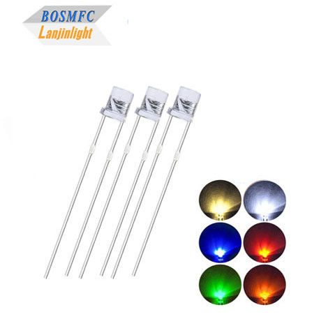 Lentille transparente à l'eau 5 mm Rouge, vert, bleu Diode lumineuse multifonctionnelle pratique de 0,06 W