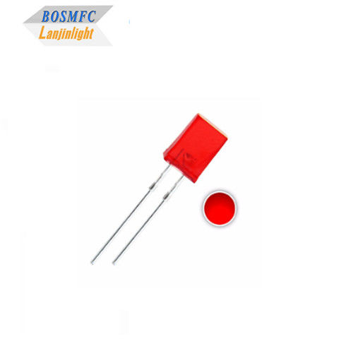 1.8V-2.4V LED rouge à travers le trou LED 2x5x7mm Diode LED d'éclairage intérieur