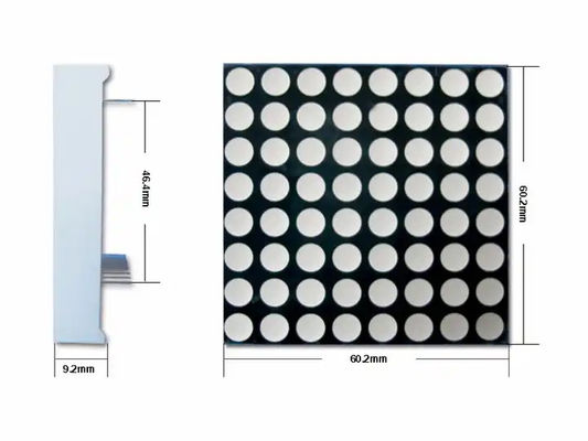Écran LED à 7 segments 64x64 mm 16x16 Matrice à points Lumière bleue pour l'écran d'ascenseur