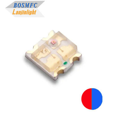 Bi couleur 0603 SMD LED rouge et bleu, multifonctionnel 1615 LED à double couleur