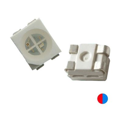 20mA Bi Couleur PLCC4 3528 SMD LED Chip épaisseur 1,9 mm Couleur rouge et bleue 4 broches