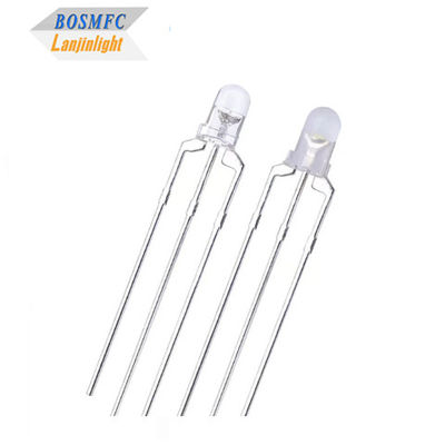 Bi couleur 3 mm LED rouge et bleu anode commune et cathode commune à travers le trou LED dissipation de chaleur