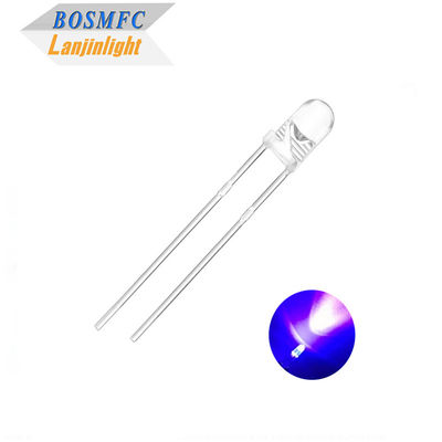 3mm F3 Dip UV LED Chip 395nm 405nm à travers le trou pour le durcissement du vernis à ongles