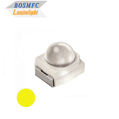 3528 SMD LED L'angle de vision de la lumière jaune 60 degrés lentille à dôme Ambre lumière à diode pour feux de circulation